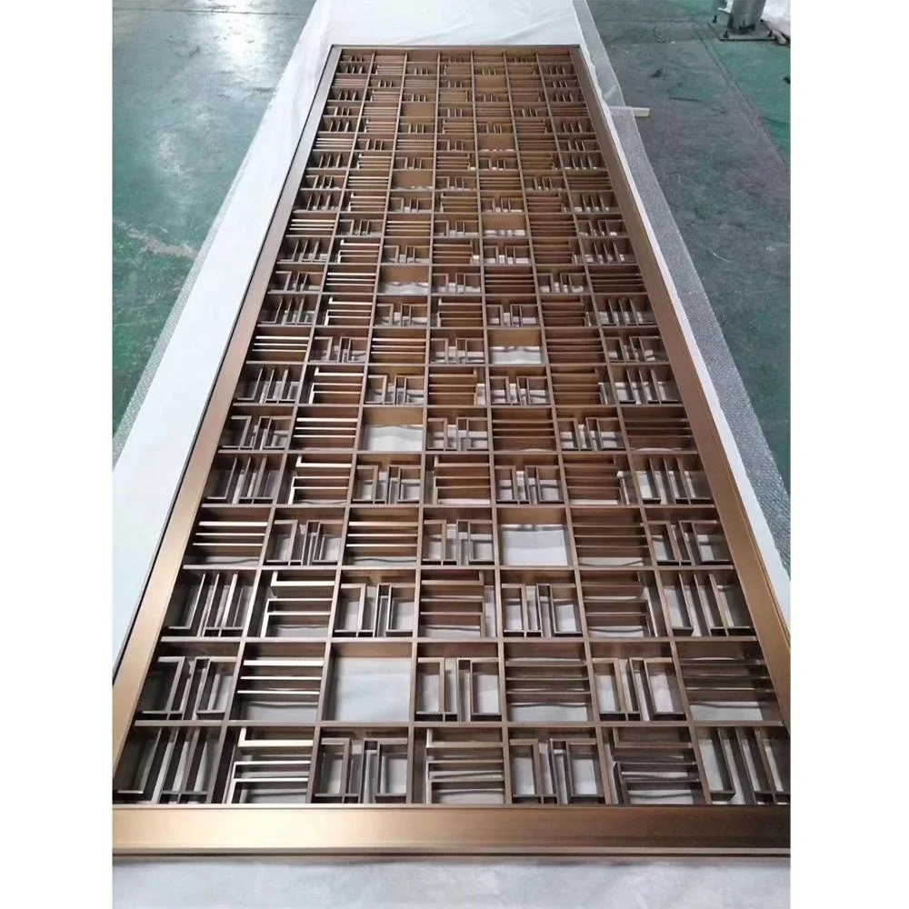 Luxury Design Golden Mirror Surface Decorative 3D Stainless Steel Architectural Metal Screen