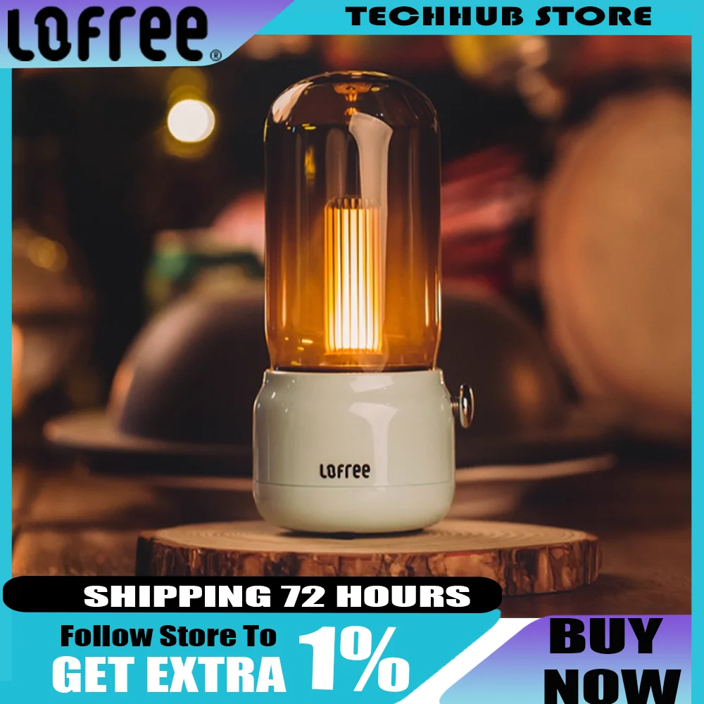 الأصلي Lofree CANDLY الرجعية ضوء USB تهمة حامل اثنين وضع الضوء دافئ كما من أي وقت مضى الدافئة المحيطة الشعور دروبشيب ضوء النوم