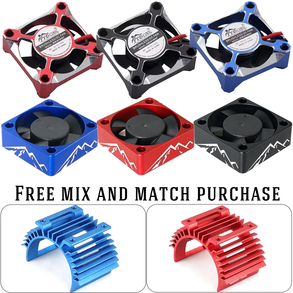 RC Parts Electric Car Motor Heatsink Cover Cooling Fan For 1:10 HSP Remote Control Cars 540 550 3650 3660 3674 Motor Heat Sink