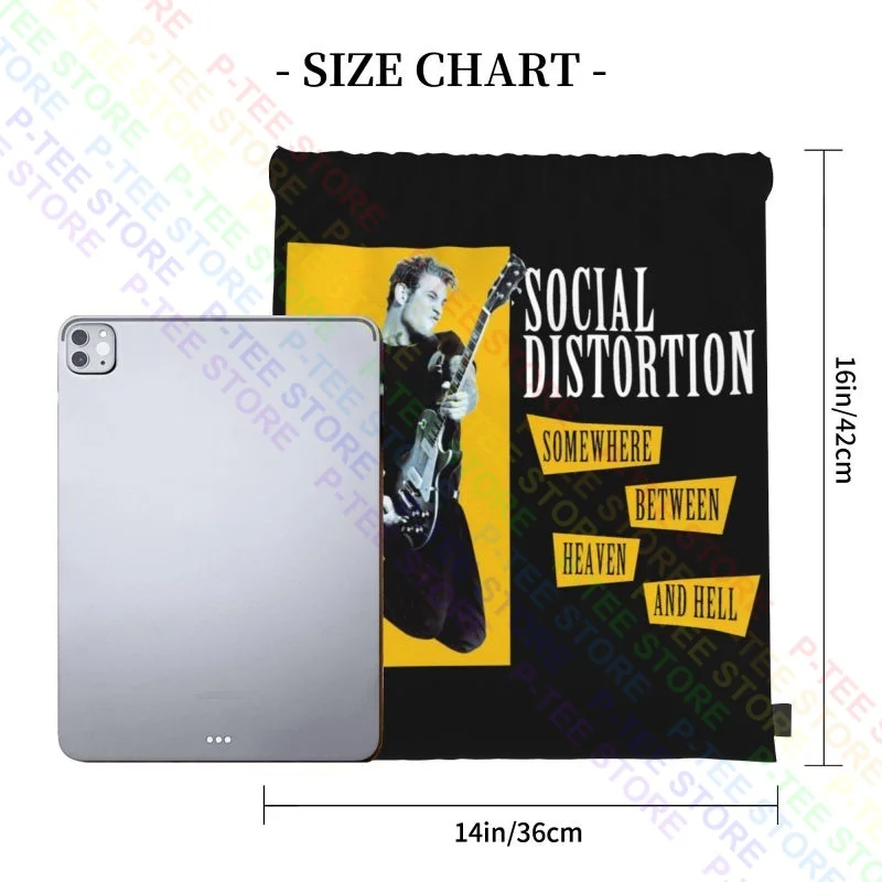 Social Distortion Somewhere Between Heaven And Hell Drawstring Bags Gym Bag Cute 3d Printing