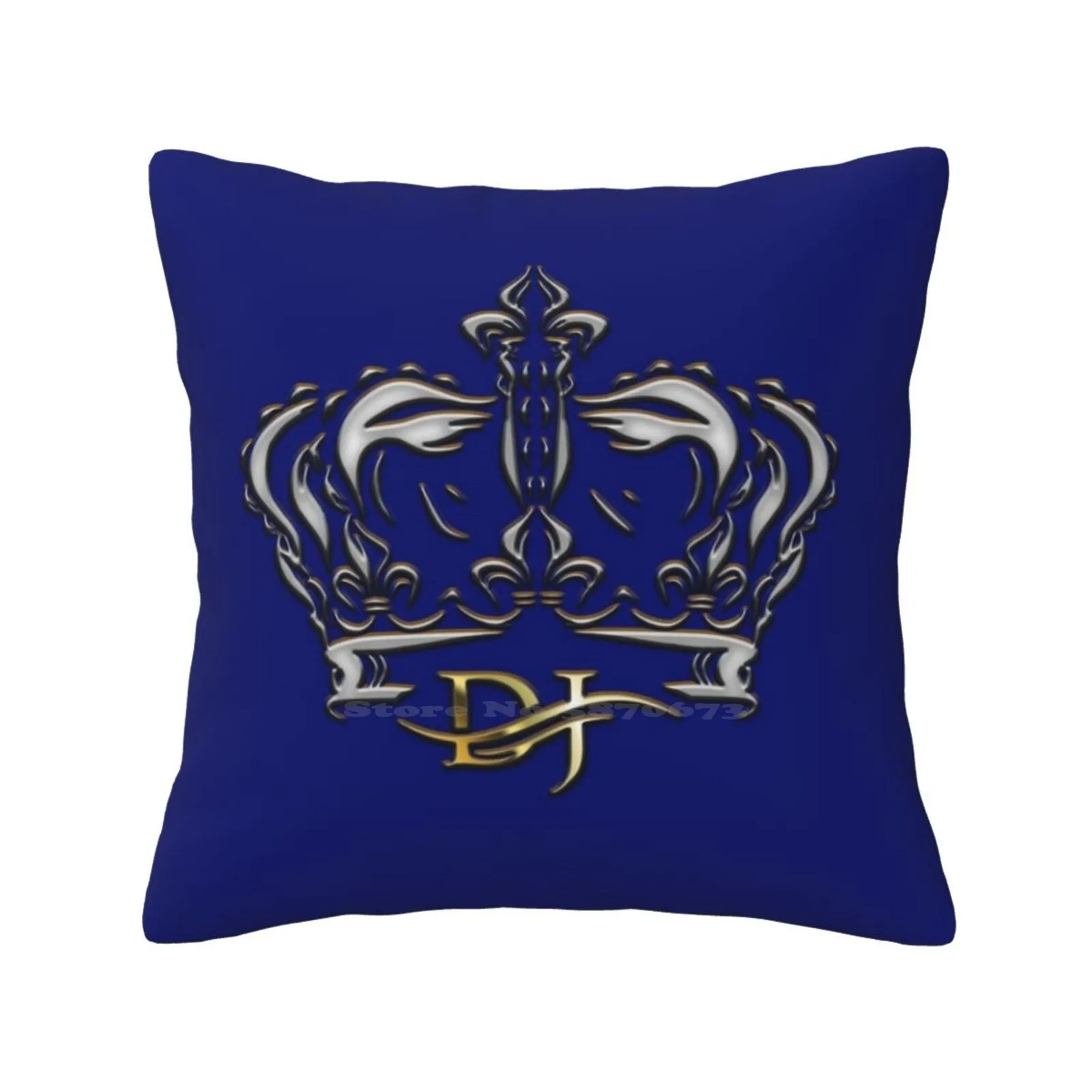 Dj Designer-Silver / Gold Embossed Crown Design Soft Comfortable Pillowcase Crown Queen Trendy King Royalty Beautiful Prince