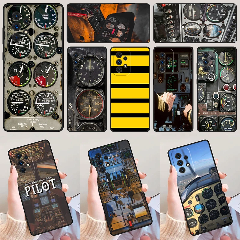 Airplane Pilot Epaulette phone case For Samsung Galaxy A42 A31 A40 A51 A71 A32 A80 A91 A52 A72 A73 A20e A21S A50 A70 A11 A12