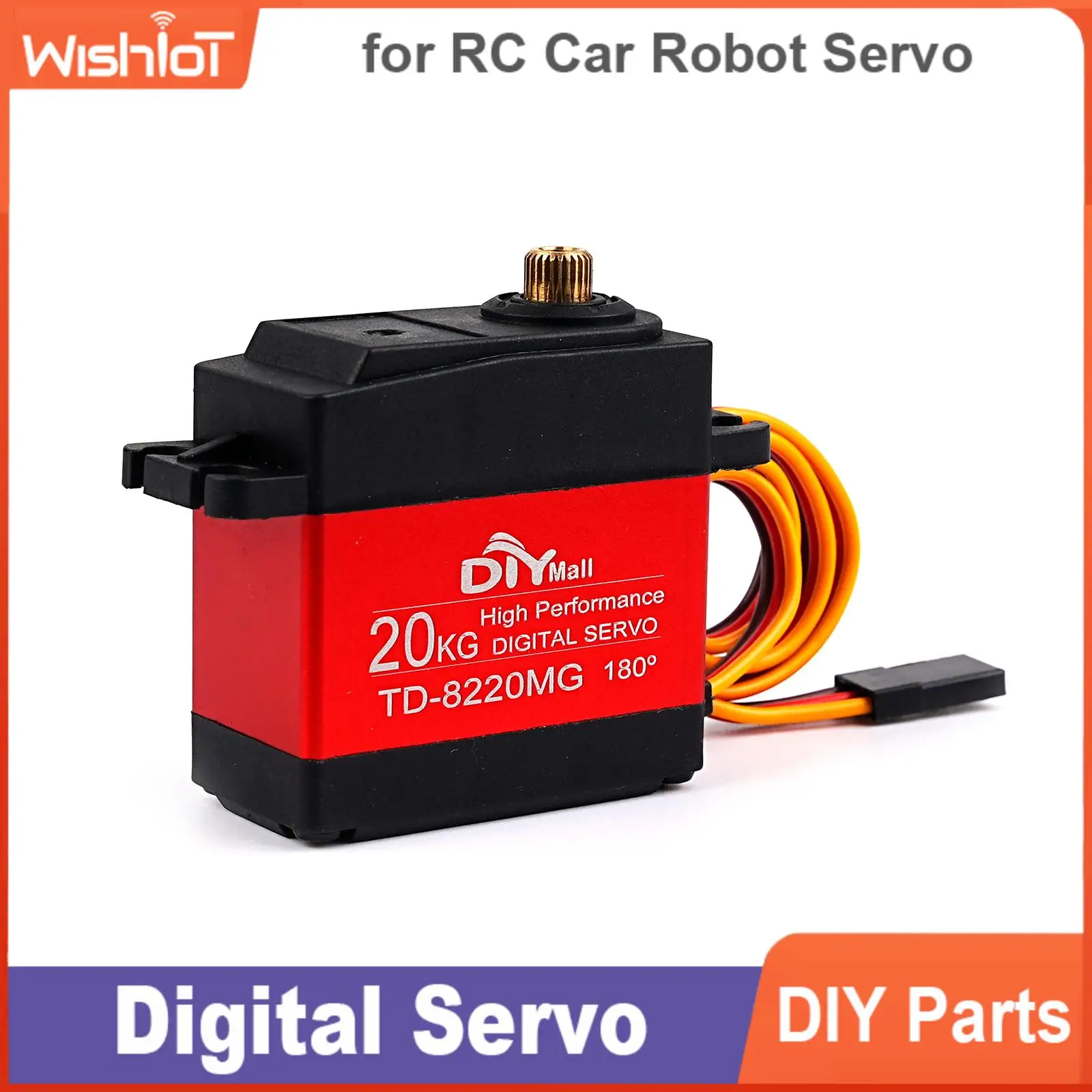 20 kg cm digitales Servo-Metallgetriebe mit hohem Drehmoment für RC-Autos/Crawler/Boote/Helikopter