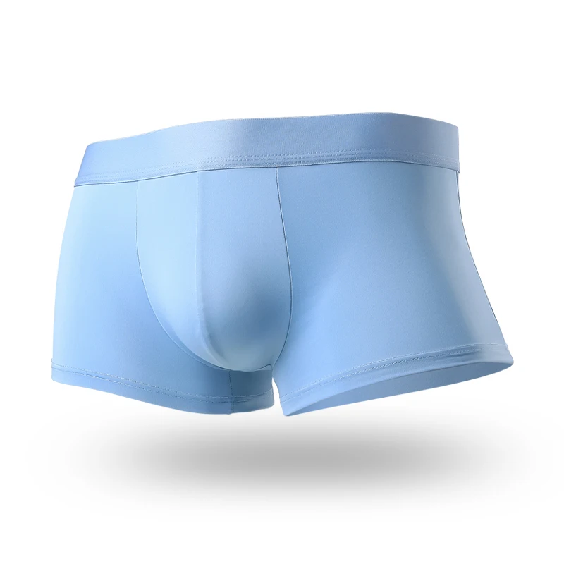 3-Pack Factory Direct Sales Men's Underwear Men's Boxer Briefs Ice Silk Ultra-Thin Breathable Mid-Waist Youth Boxer Briefs Short