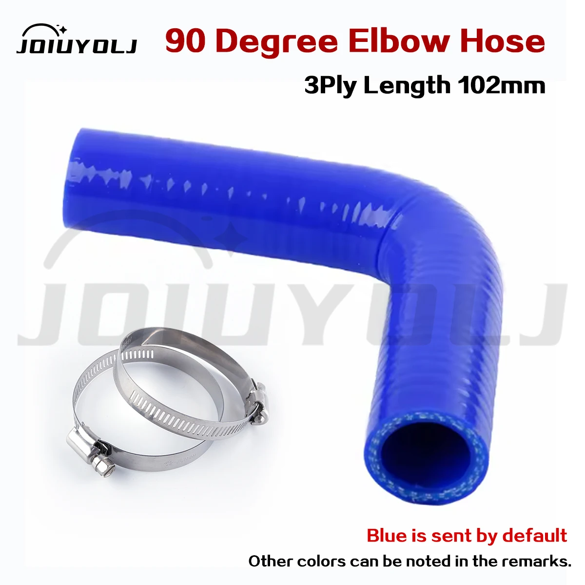 3PLY 102mm Length 90 Degree Elbow General Silicone Coolant Intercooler Pipe Tube Hose ID 6.5 8 9.5 11 13 16 19 22 25 28 30 32mm