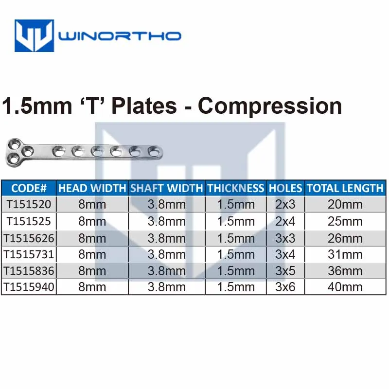 1.5mm T compression Veterinary Instrument equipments ALPS animal orthopedic surgical  screws tplo vet supply tool pet