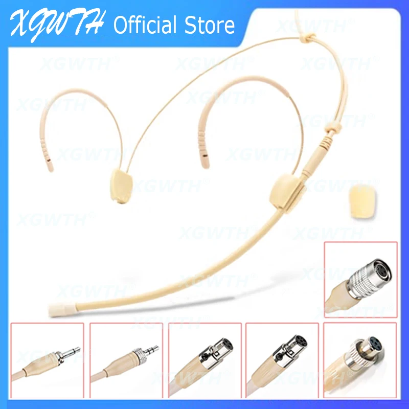 

Upgrade Version Electret Condenser Headworn Headset Microphone for Shure Sennheiser AKG Samson Audio-Technica 4Pin 3Pin 3.5mm