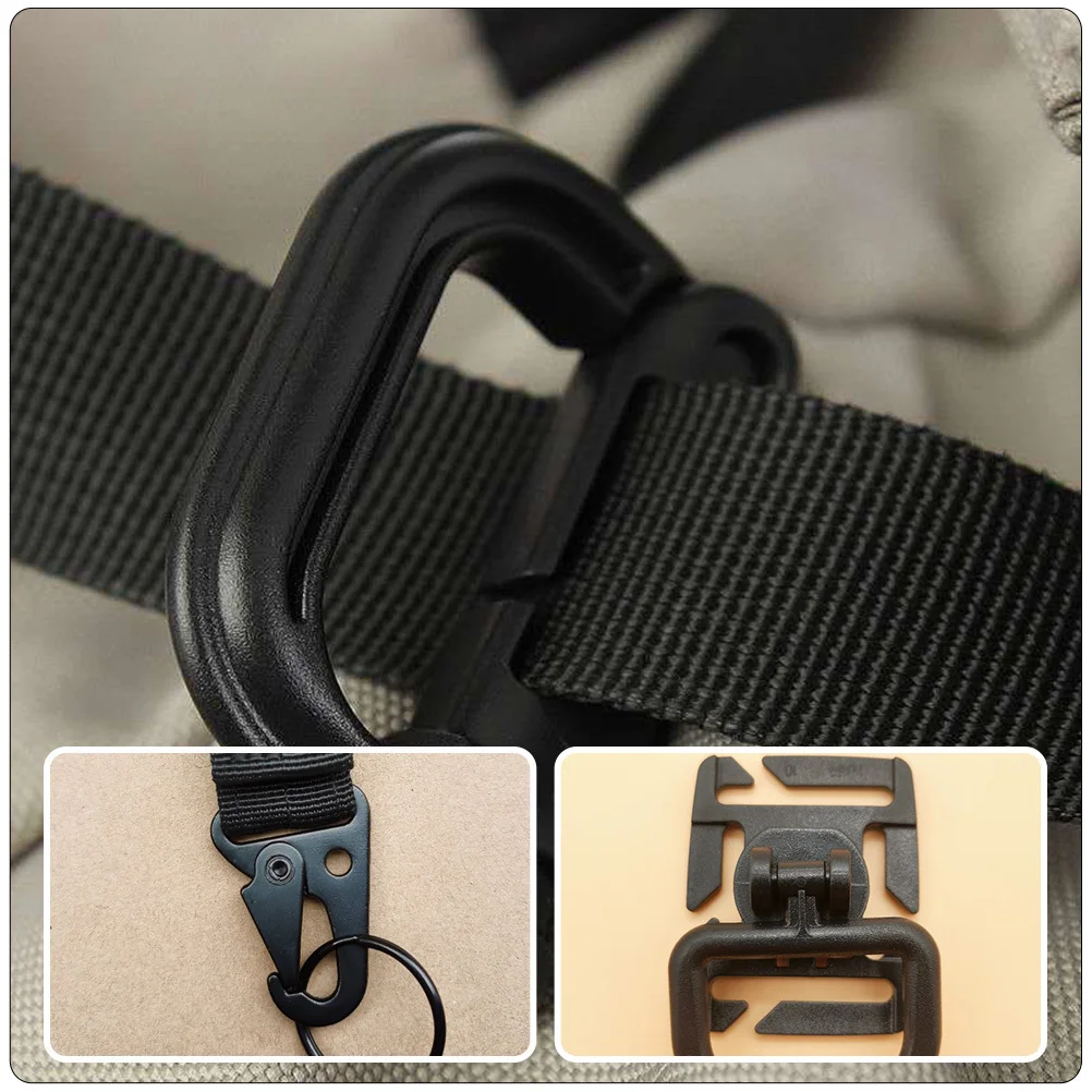 1Set Professional Climbing Accessory Kit D-Shaped Buckles Portable Outdoor Mountaineering Straps for Gear Attachment and Bag