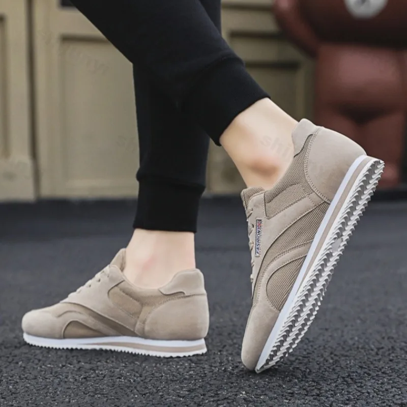 2025 Spring Men's Fashion Versatile Casual Sports Shoes Mesh Breathable Comfortable Low Top Non Slip Soled Trend Chunky sneakers