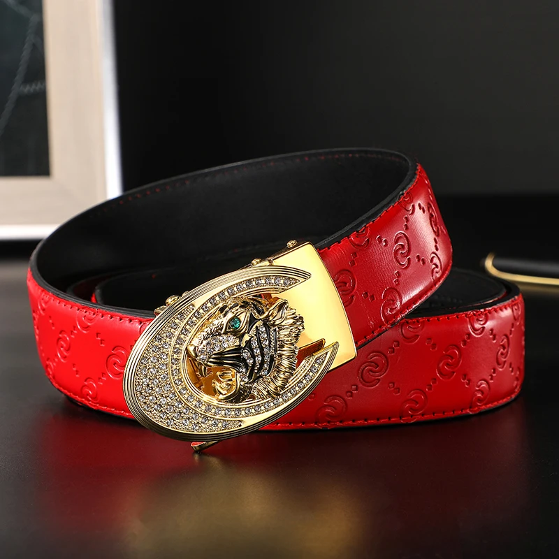 New Luxury Brand Business Men Belts Famous Genuine Leather Canvas Belts for men High Quality Designers Male belt for jeans