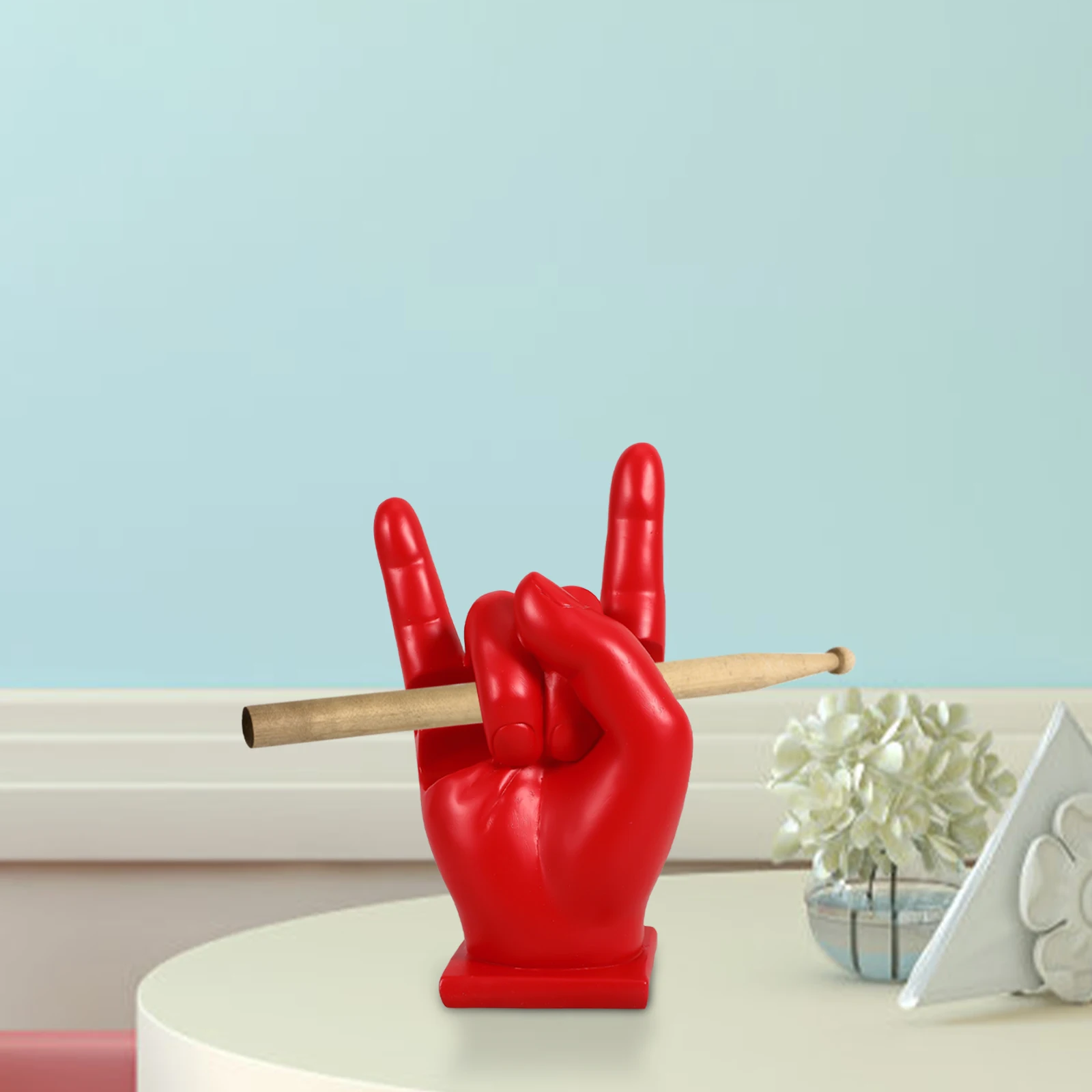 

Drumstick Holder Hand Shaped Display Stand Sturdy Lightweight Wear Resistant Support for Repeated Use Drum Mallet Bracket Music