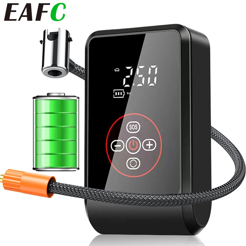 EAFC Portable150PSI Car Inflation Pump  Electric Vehicle Air Pump Small Digital Tire Inflation Pump Digital Display for Vehicles