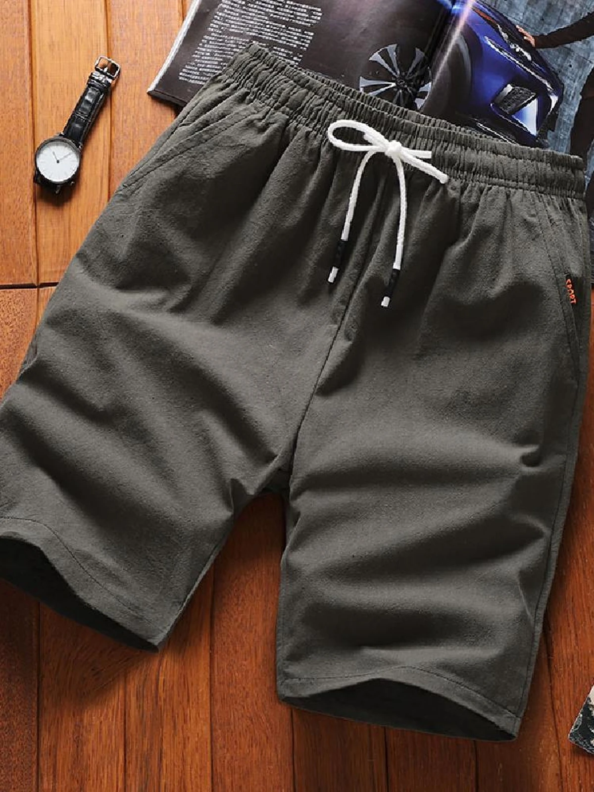 

Men's Summer Cotton Linen ort Pants Casual Loose Beachwear Comfortable Breathable Faion plus Size ket mid Waist orts