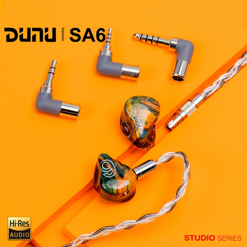 DUNU Studio SA6 Hi-res HIFI In-ear Earphone IEM 6BA Sonion Knowles Balanced Armature Earbuds 2Pin 0.78mm Furukawa OCC Cable