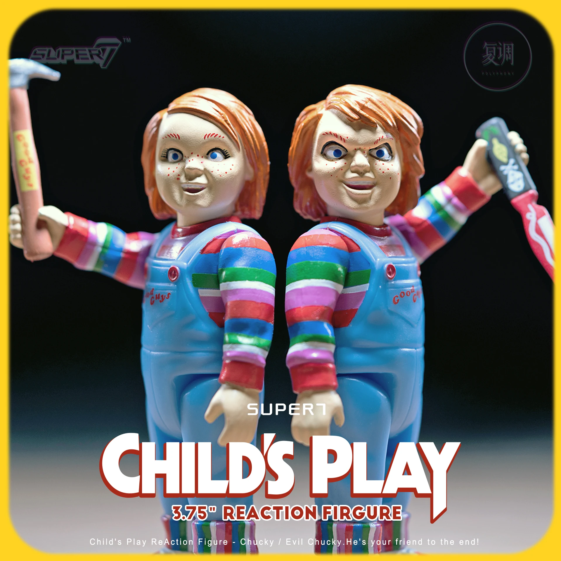 In Stock Super7 Child's Play Chucky ReAction Figure Horror Anime Toy Collection Gift Boy Doll  Birthday