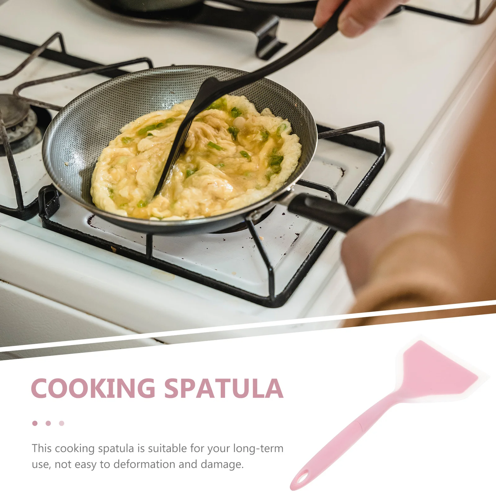 

Silicone Cooking Spatula Non-Stick Household Portable Heat Resistant Large Frying Wok Pot Spatula Kitchen Cooking Tool