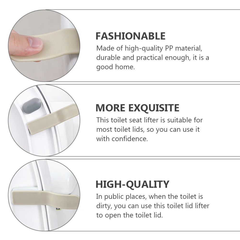 1 PCS PP Material Seat Lid Lifter Anti touching Handle for Most Toilet Covers Easy Installation Home Public Use Toilet