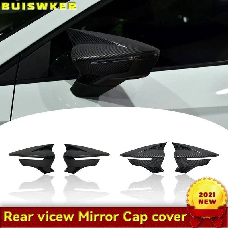 

Для Seat Leon MK3 MK3.5 2013-2019, 2 штуки, высококачественные накладки на зеркала заднего вида в стиле «летучая мышь» из ABS-пластика