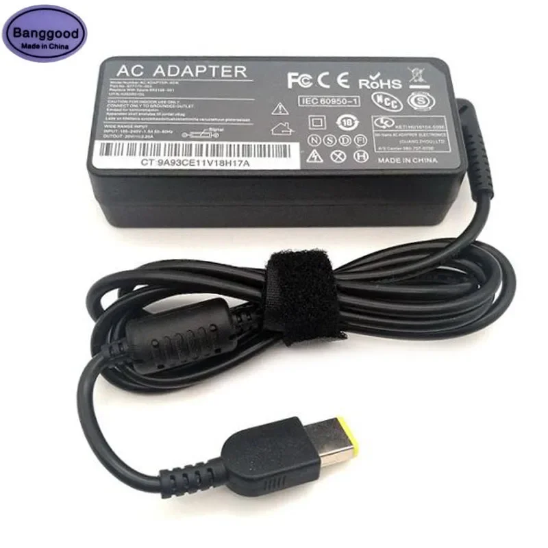 20V 3.25A 65W Pin ประเภทแล็ปท็อป AC Power Adapter Charger สําหรับ Lenovo โยคะ 300-11IBR IdeaPad 300-15ISK X1 คาร์บอน e431 E531 S431 T440