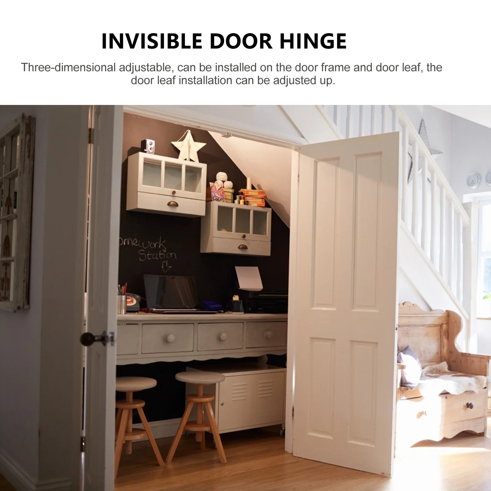 

Adjustable Invisible Concealed Door Hinge Hidden Heavy Duty Metal Hinge 180 Degree Swing Wooden Door Replacement