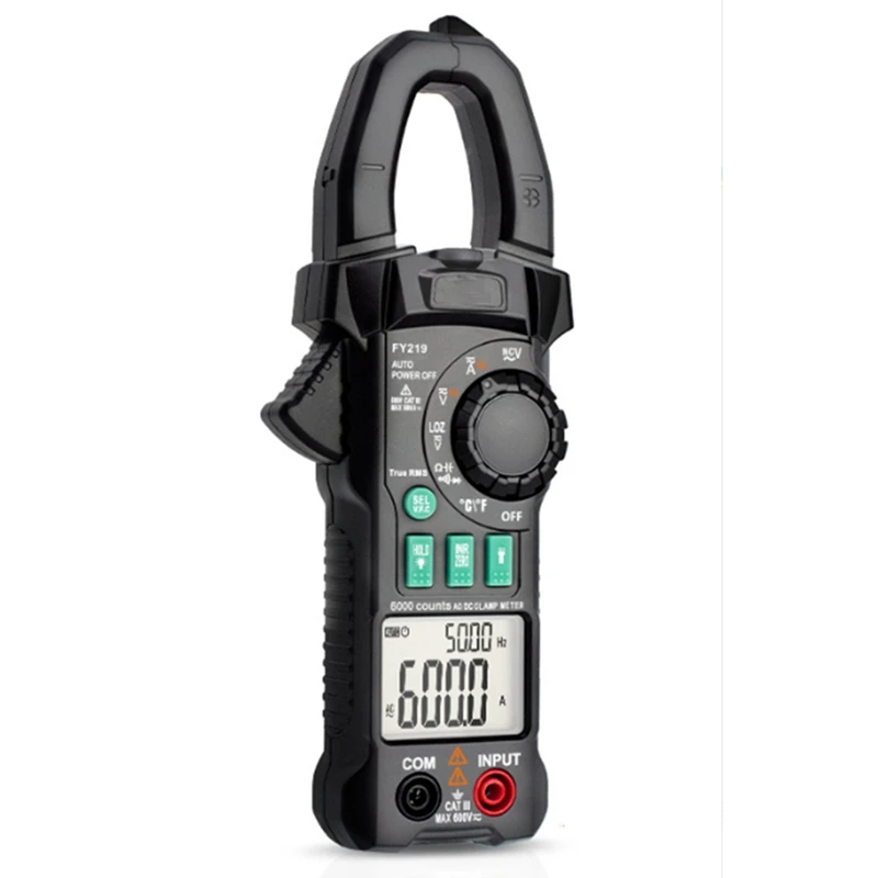 AC DC Current Digital FY219 Clamp Meters High Precision Multimeter True RMS Auto Range VFC Capacitance NVC Universal