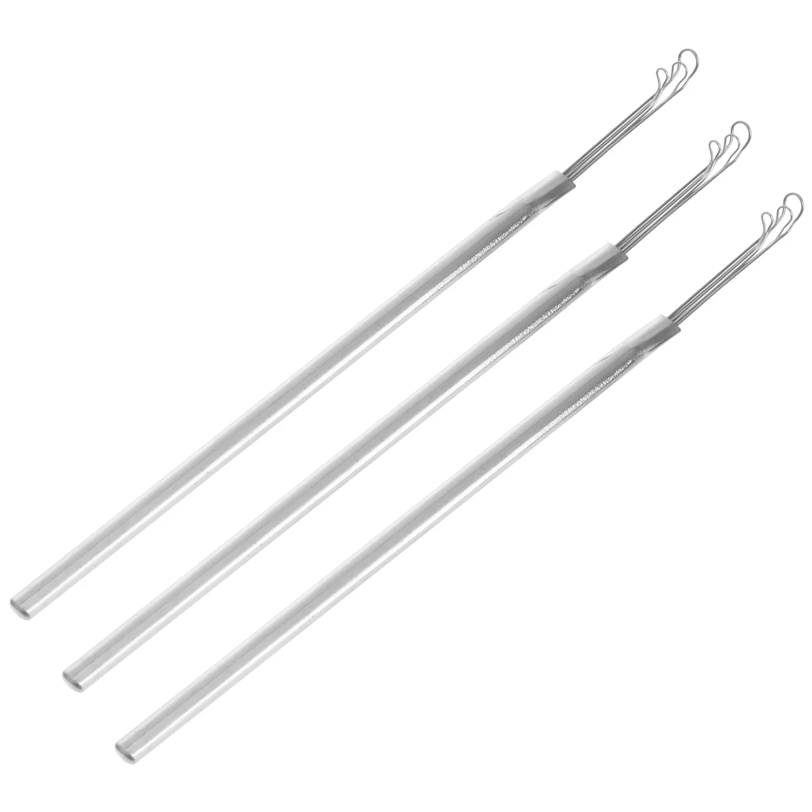 3Pcs Ear Cleaning Tool Stainless Steel Triple Loop Ear Pick Reusable Metal Earwax Removal Spoon for Home Travel Care