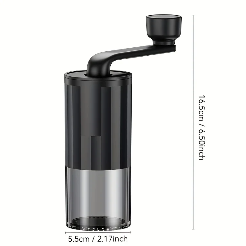 Handkurbel-Kaffeemühle mit leisem Keramikkern, Retro-Design, einstellbare Mahlgradeinstellung, schnelles Mahlen, Handmühle für den Haushalt – Detail 1