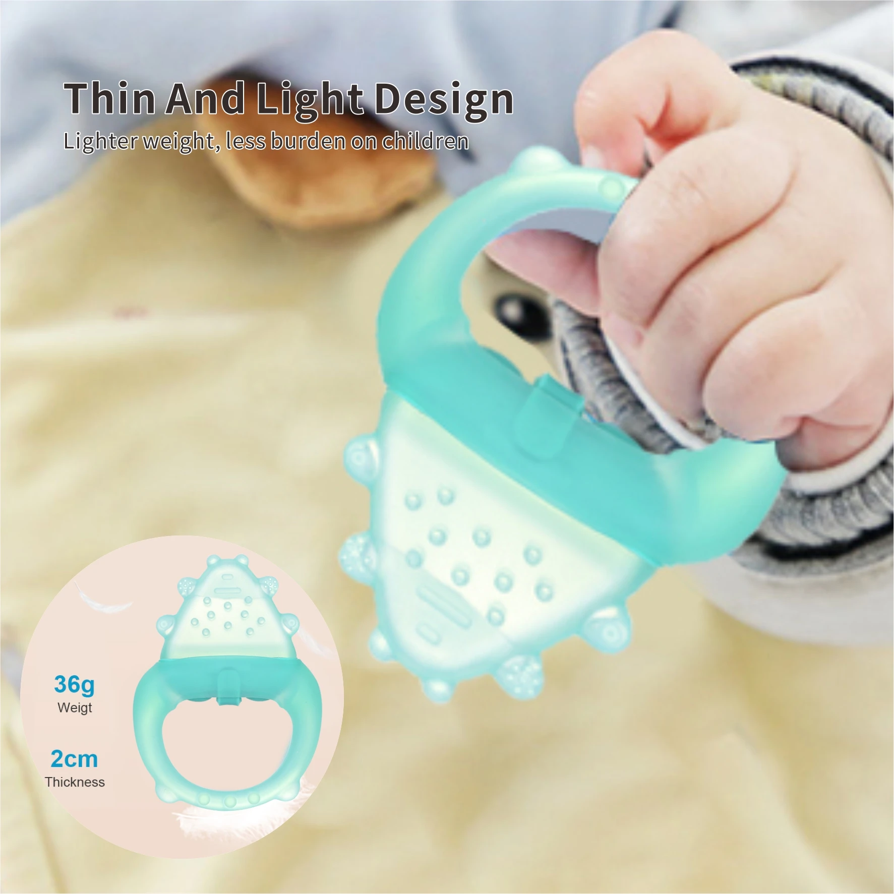 ألعاب التسنين المصنوعة من السيليكون للأطفال قابلة للتجميد - تخفيف التبريد للأطفال من عمر 0 إلى 12 شهرًا، خالية من مادة BPA، ألعاب التسنين المملوءة بالماء والثلج، آمنة #6