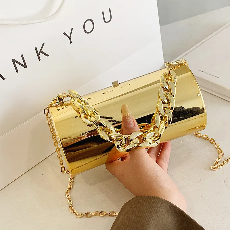 Women's Handbag Bags For Women 2025 Party Clutches Fashion Cylinder Mini Evening Purse Crossbody Shoulder Bag Box Clutch