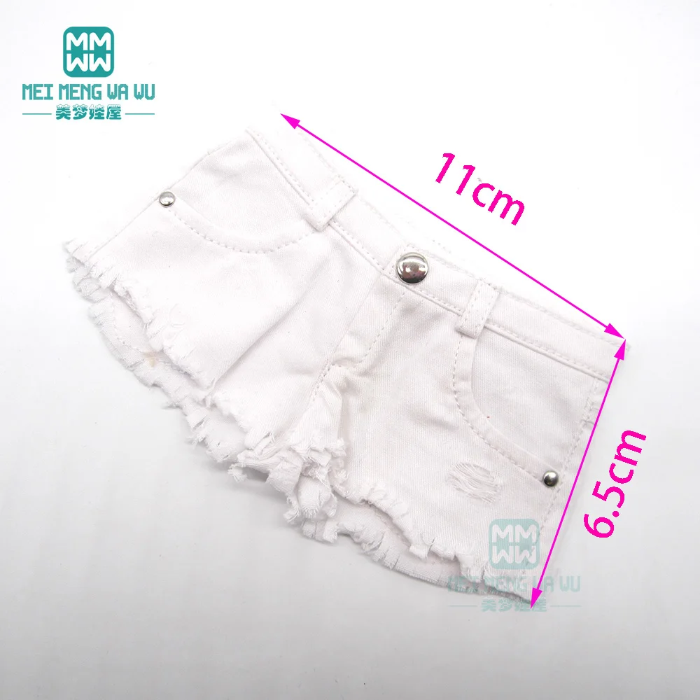 60cm 1/3 BJD Puppenkleidung Mode Low-Rise-Jeansshorts, Hemd Crop Top T-Shirt Spielzeugzubehör Mädchengeschenk – Detail 14