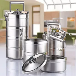 Drop Shipping Japanese Thermal Lunch Box For Kids Adult Portable Food Container Kitchen Leakproof 304 Stainless Steel Bento Box