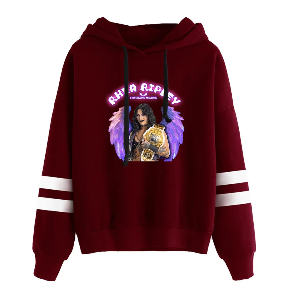 Rhea Ripley Merch Hoodies Taschenloses Sweatshirt mit Barrenärmeln, Freizeitkleidung für den Alltag