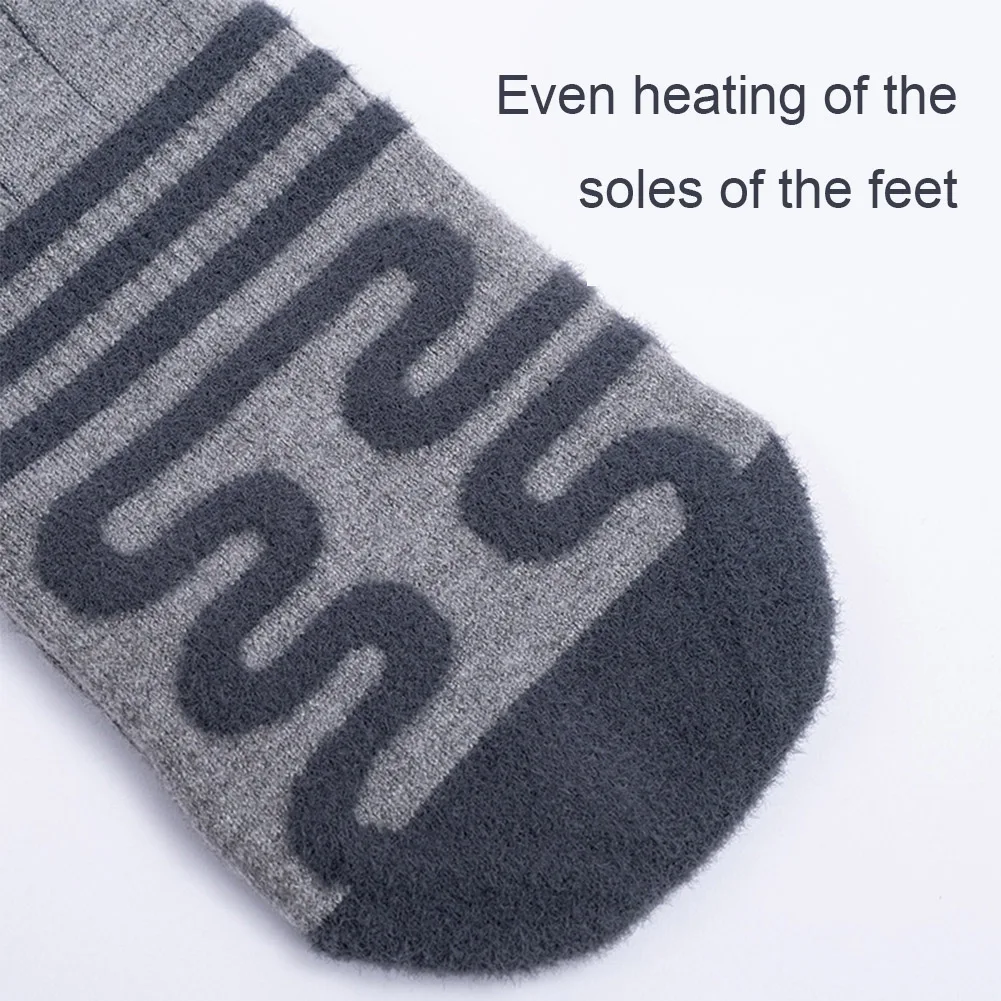 Electric Heating Socks Cold-Proof Skiing Sock Fast Heating Winter Warm Thermal Socks Washable for Cycling Camping Skating