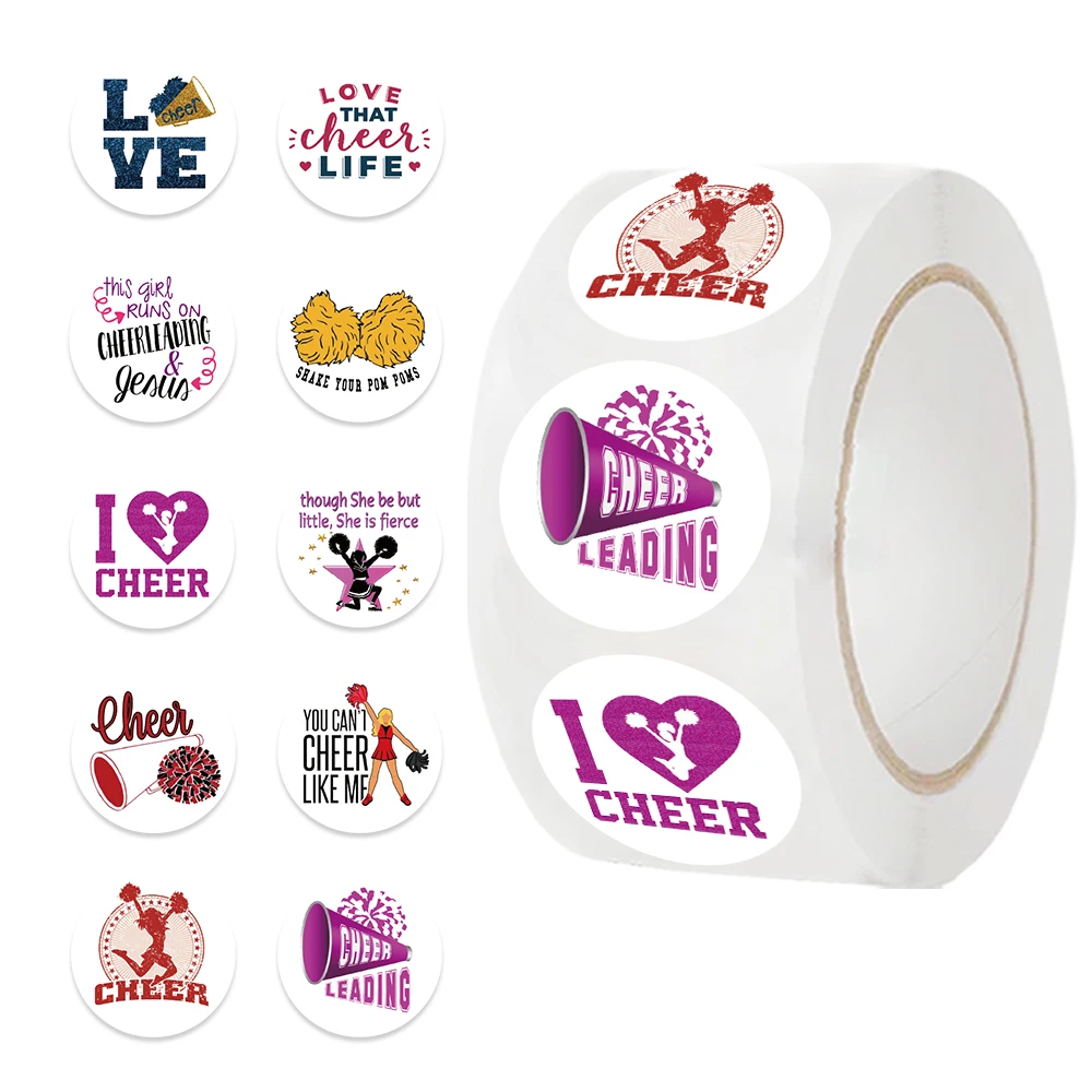 500PCS Cheerleader Roll Stickers Cartoon Graffiti Decals Stationery Computer Luggage Helmet Car Wall Sticker Toy Decoration