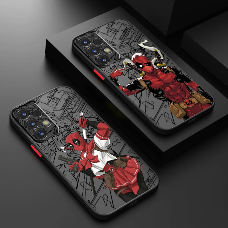 Deadpool Funny Marvel Hero Frosted Translucent For Samsung Note 20 A35 A03 A54 A31 A22 A34 A14 A24 A04 A55 5G Cover Phone Case