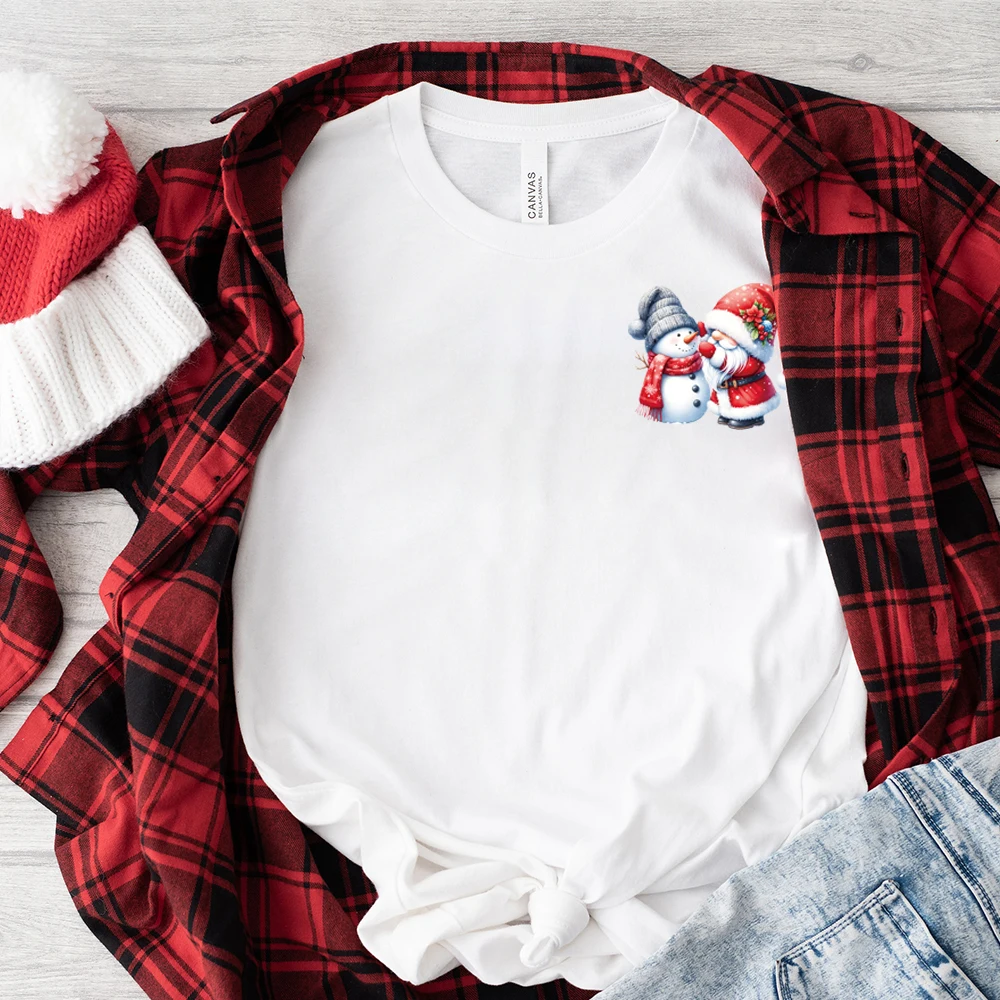 Christmas fawn, Santa Claus pattern heat transfer sticker DIY hot paint paste Heat transfer paste ironing clothing accessories