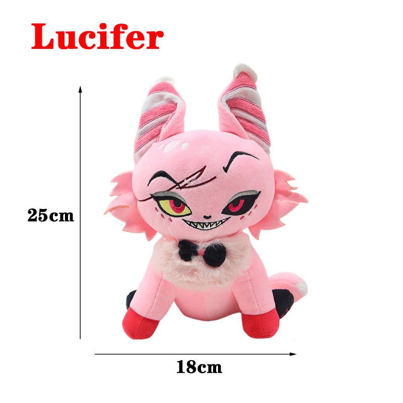 25cm Angel Meow Hell Cat Style Lucifer Morningstar / Alastor / Husk Plush Toys Cosplay Anime Animation Hotel Hazbin Plushie Doll - view 4