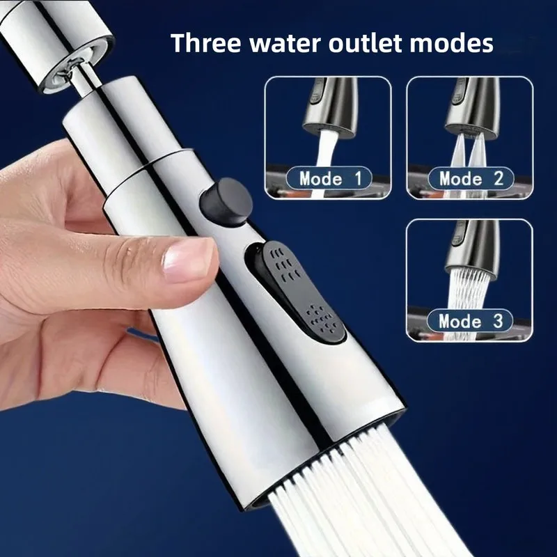 Kitchen Swivel Faucet Extender, Featuring Pressure Boosting, Anti-Splash Design, Adjustable Rotation