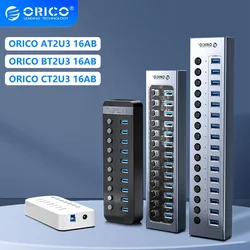 ORICO USB 3.0 HUB 16 Ports Splitter High-Speed Transmission USB HUB 3.0 Laptop Expansion Computer PC Accessories Usb Adapter