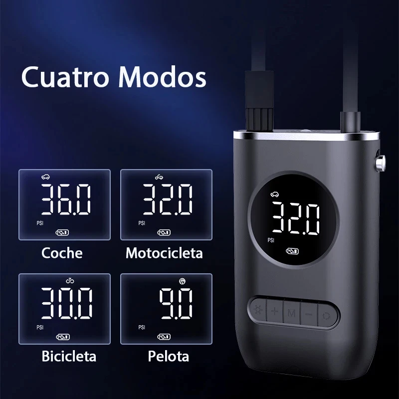 Wireless Rechargeable Mini Air Pump Portable Tire Inflator Compressor for Car Motorcycle Bicycle Ball - Image 2