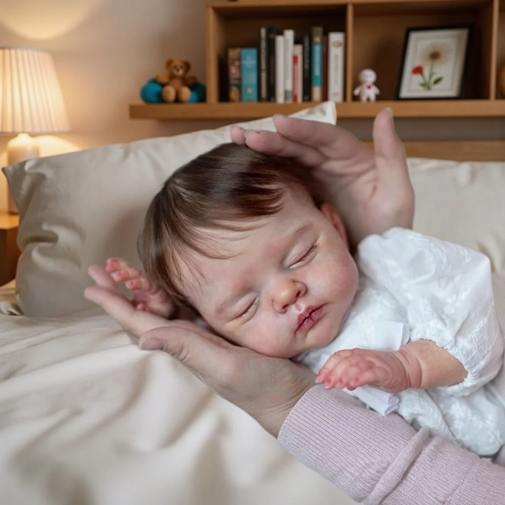 

BZDOLL 48cm 19in Sleeping Reborn Doll, 3D Veined Skin, Soft Cloth Body, Lifelike Handmade Toy, Kids Birthday Gift