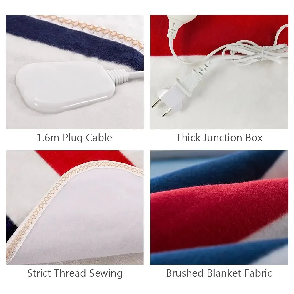 Electric Blanket 220V EU /110V US Plug Striped Printing Winter Insulation Heating Electric Blanket Temperature Control image 4