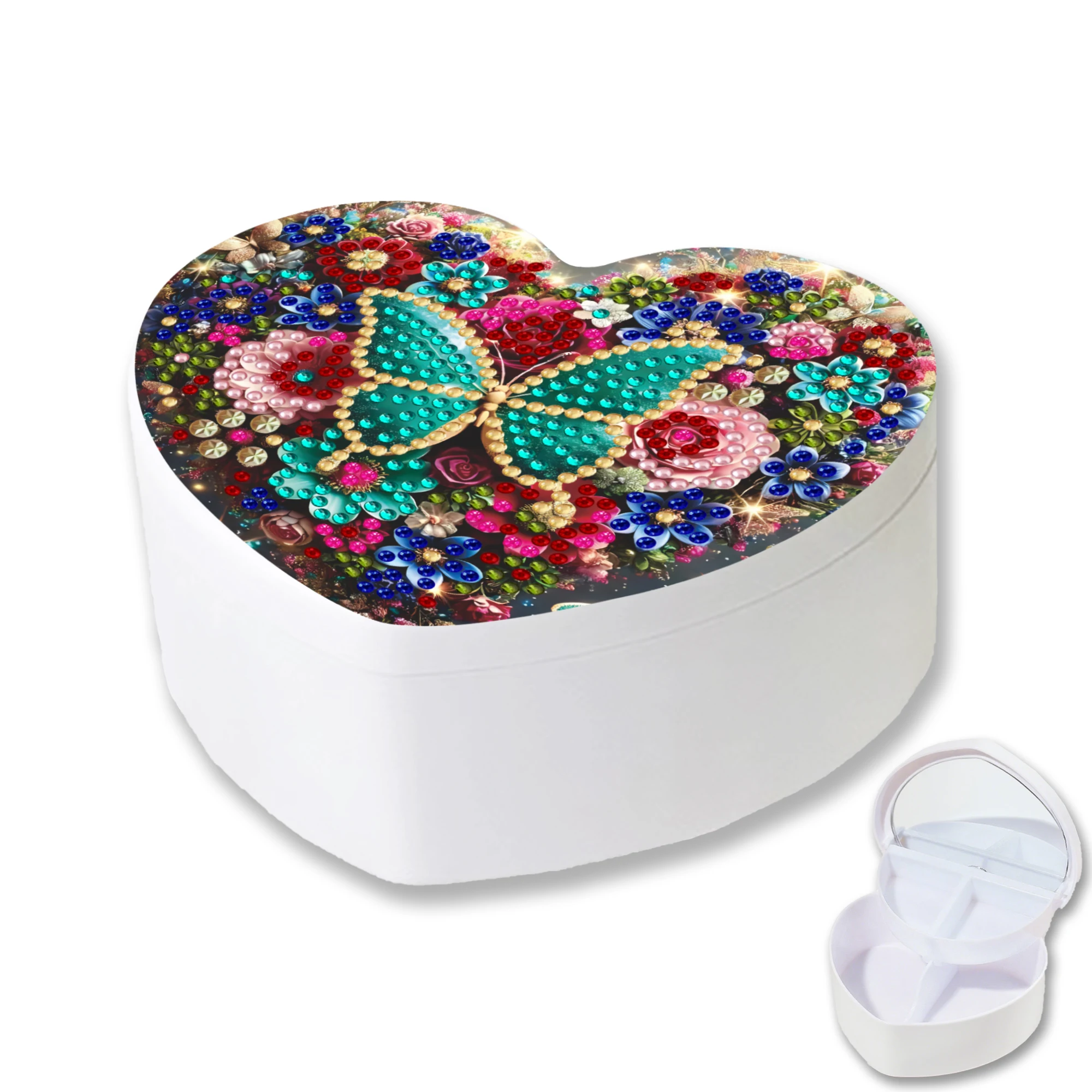 Resin Jewelry Kit - 5D DIY Diamantmalerei Handgefertigte Aufbewahrungsbox Schmuckschatulle,
