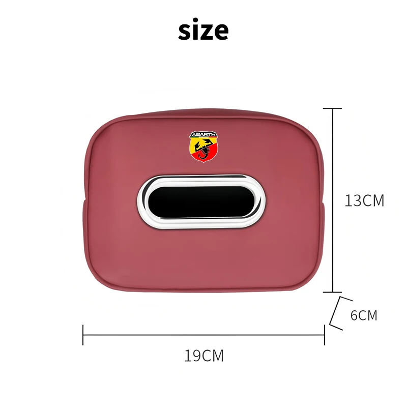 1pcs New Leather seat back hanger  Paper storage box For Abbas Abarth Punto 124/125/500 Stilo Ducato Car Accessories