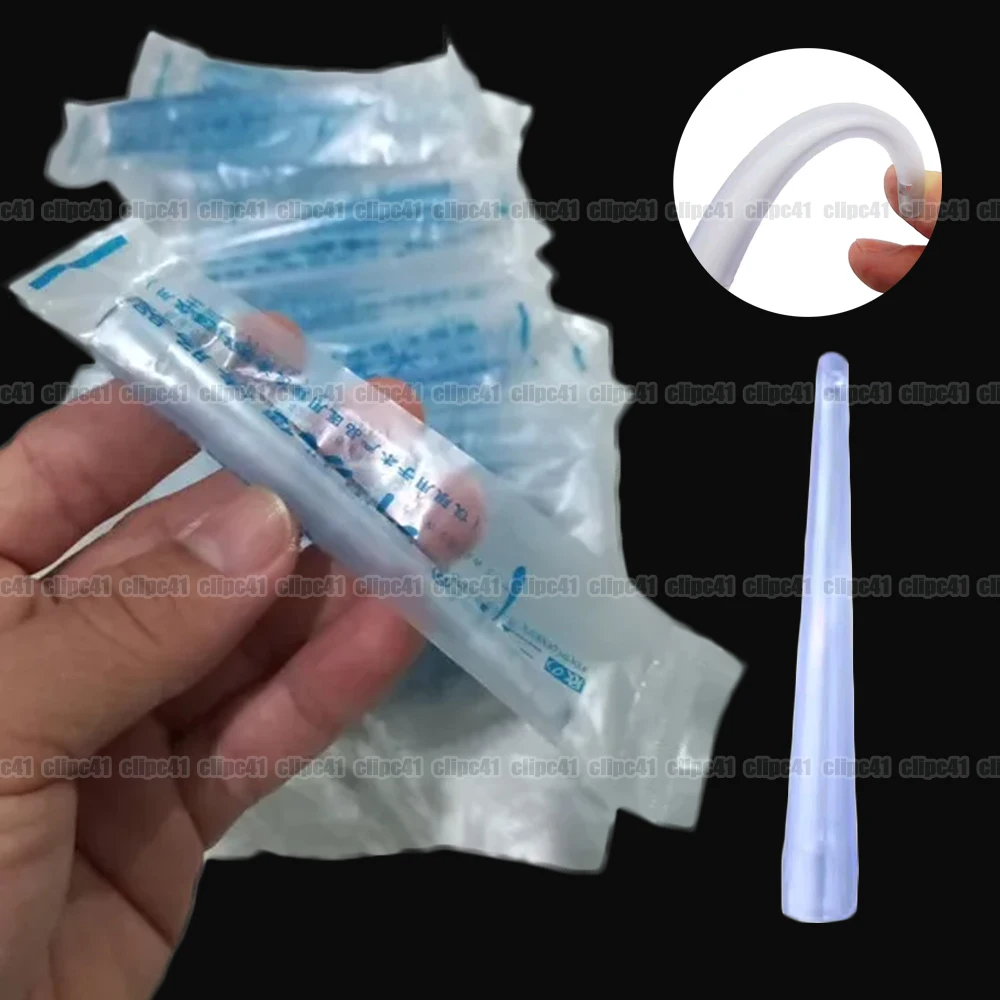50Pcs/Set Soft Disposable Enema Tube Bowel Cleaner Flushing Head Coffee Enema Head Enema Bag Tube Anal Shower Kits
