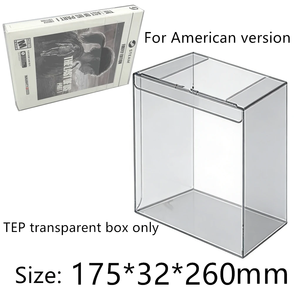 Transparent Box Protector For The Last of Us Part I Firefly Edition Steelbook/PC PS5 TEP Storage Game Shell Clear Display Case
