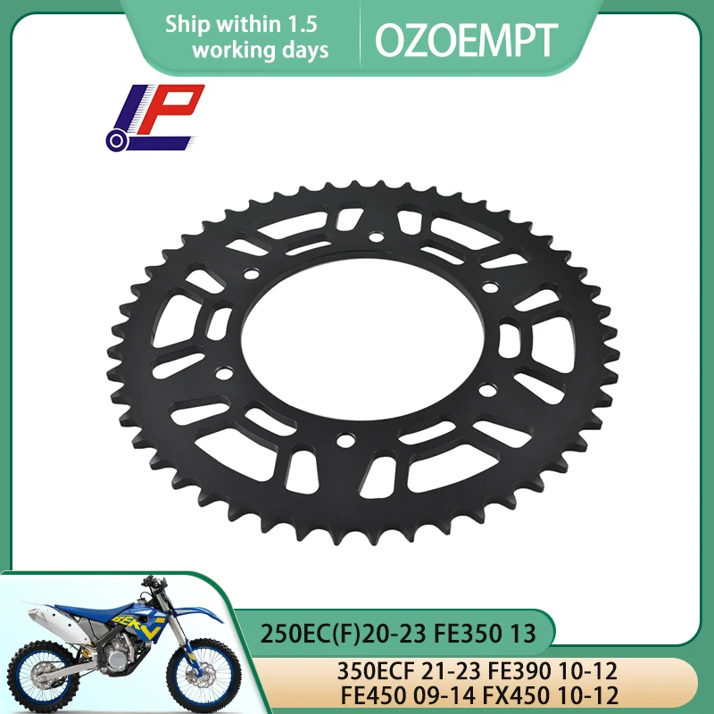 OZOEMPT 520-52T Motorcycle Rear Sprocket Apply to 250 EC(F)20-23 350ECF 21-23 FE350 13 FE390 10-12 FE450 09-14 FX450 10-12