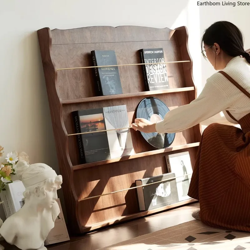 

Подставки для журналов в японском стиле, винтажные подставки для журналов из массива дерева, напольная мебель для хранения в ретро-стиле, офисная мебель Das Magazin ZY40ZZJ