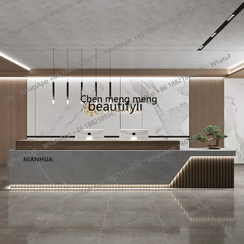 X  Chinese company front desk hotel reception desk clothing store checkout page beauty salon bar training institution counter ta