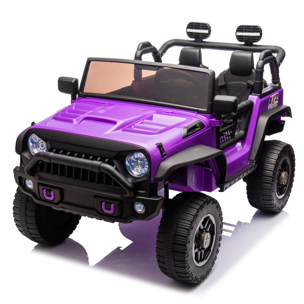 24V 2-Seater Kids Ride On Truck Car with Remote Control 400W Motor LED Lights MP3 Bluetooth 4-Wheel Suspension Off-Road Toy